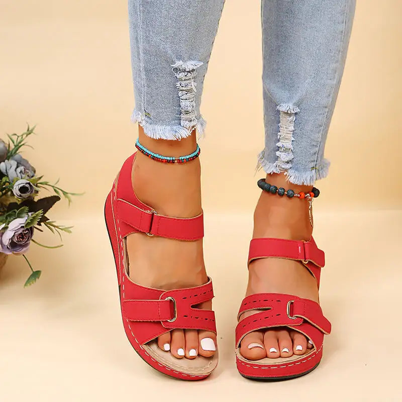 Sandalias casuales con punta abierta