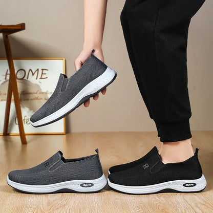 Summer slip-on mesh running shoes