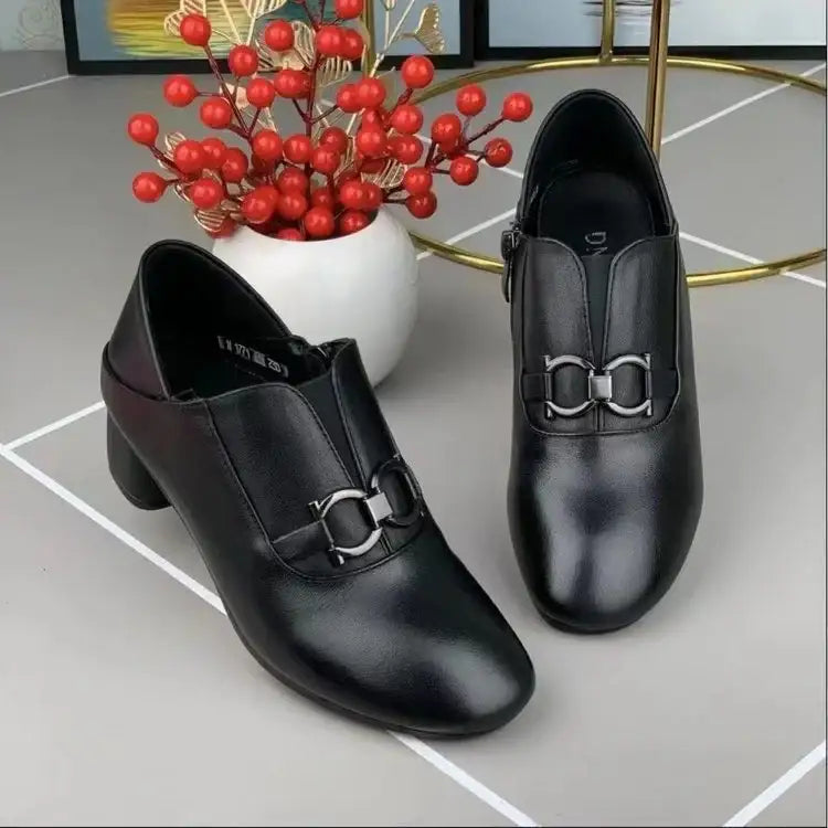 Tacones gruesos de mujer