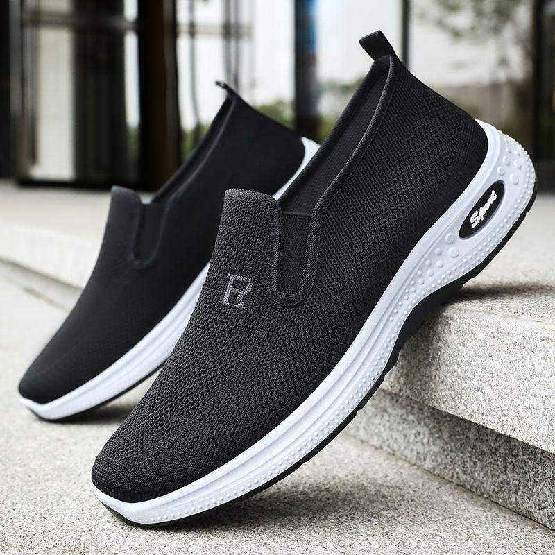 Summer slip-on mesh running shoes
