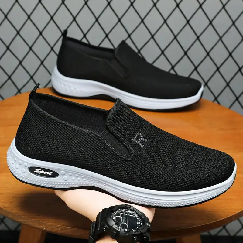 Summer slip-on mesh running shoes