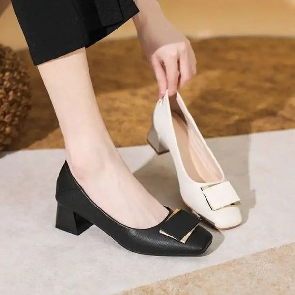 Chunky heel leather shoes: They won't make your feet feel tired