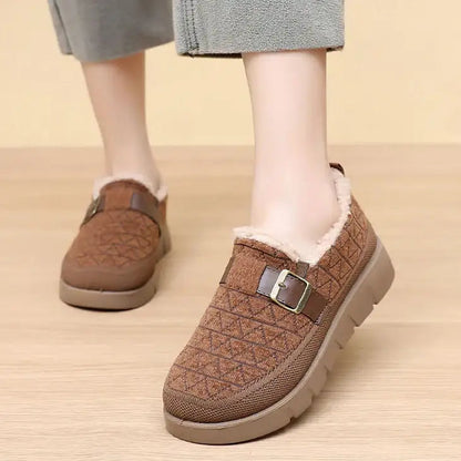 Warm cotton shoes with fleece lining
