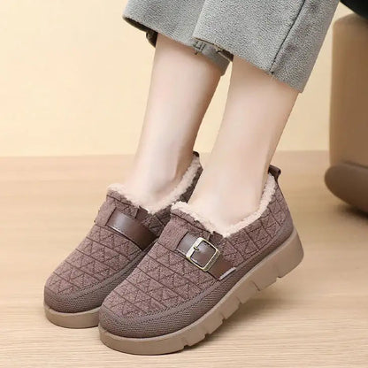 Warm cotton shoes with fleece lining