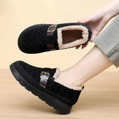 Warm cotton shoes with fleece lining