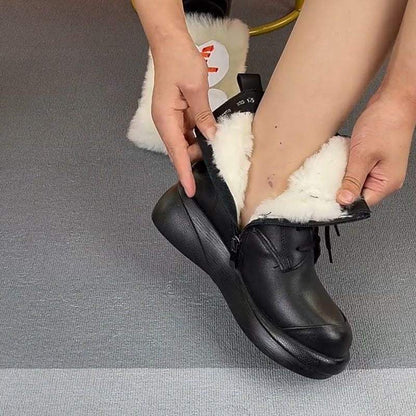 Botas de algodón afelpado con punta redonda