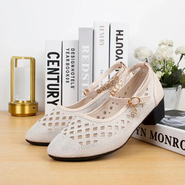 Soft mesh high heels