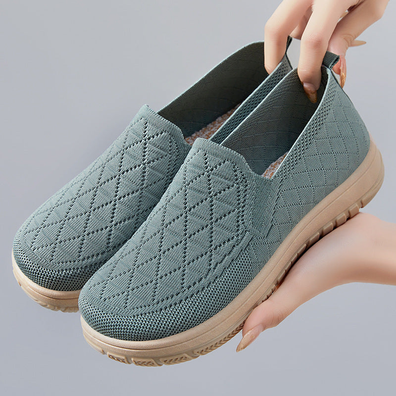 Zapatos casuales cómodos de suela gruesa y punta redonda
