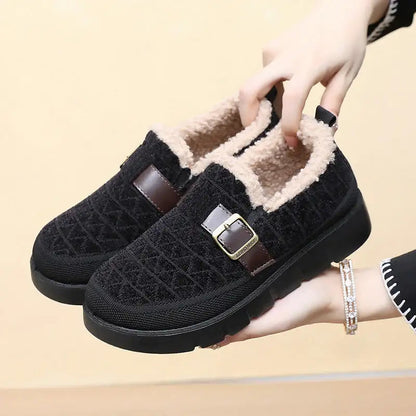 Warm cotton shoes with fleece lining