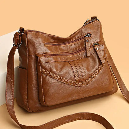 Bolso bandolera de piel suave de moda