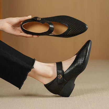Zapatos de piel con tacón