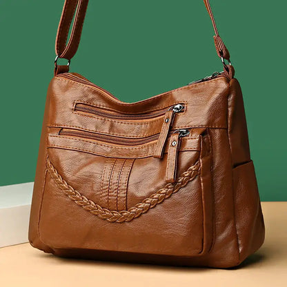 Bolso bandolera de piel suave de moda