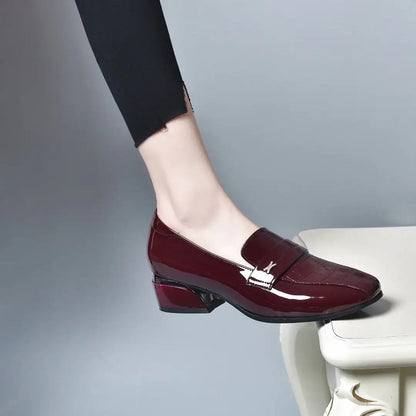 Tacones altos de cuero