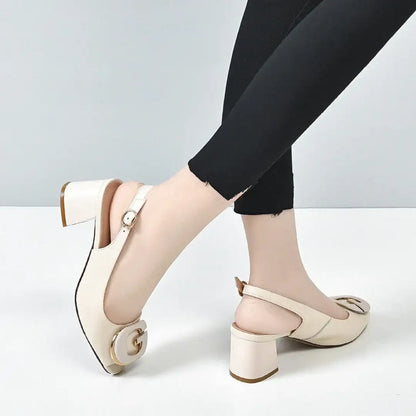 Sandalias cómodas tacón bloque