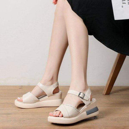 Sandalias boca de pez con hebillas - MxZap
