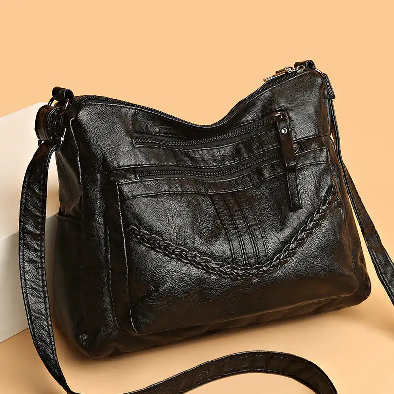 Bolso bandolera de piel suave de moda