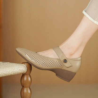Zapatos de piel con tacón