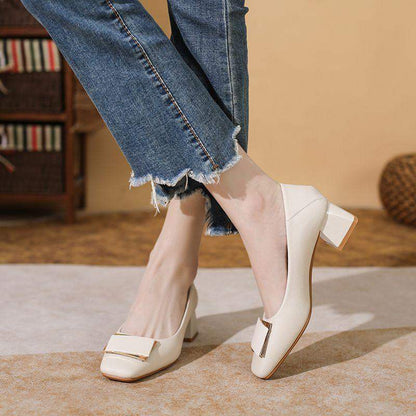 Chunky heel leather shoes: They won't make your feet feel tired