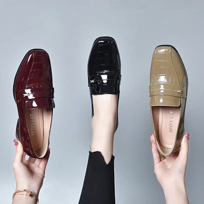 Tacones altos de cuero