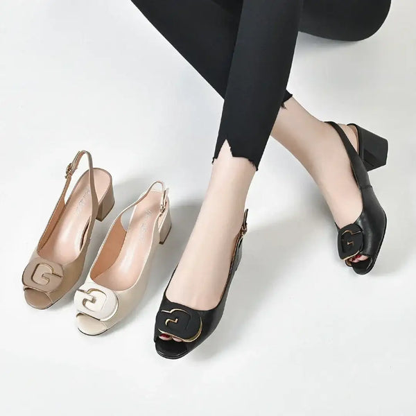 Sandalias cómodas tacón bloque