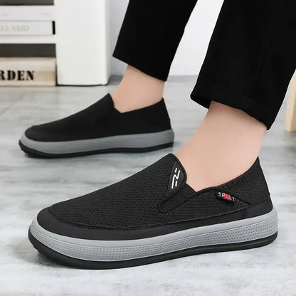 Zapatos 2025 nuevos zapatos de tela para hombres en verano