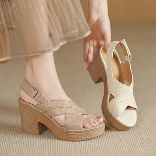 Sandalias de tacón alto con plataforma