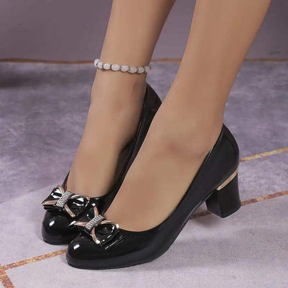 De mujer Bowknot Tacones gruesos - MxZap