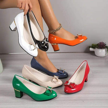 De mujer Bowknot Tacones gruesos - MxZap