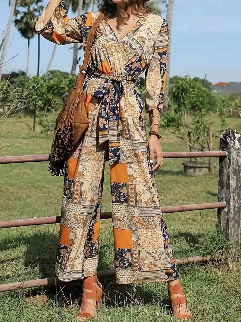falda larga estampada