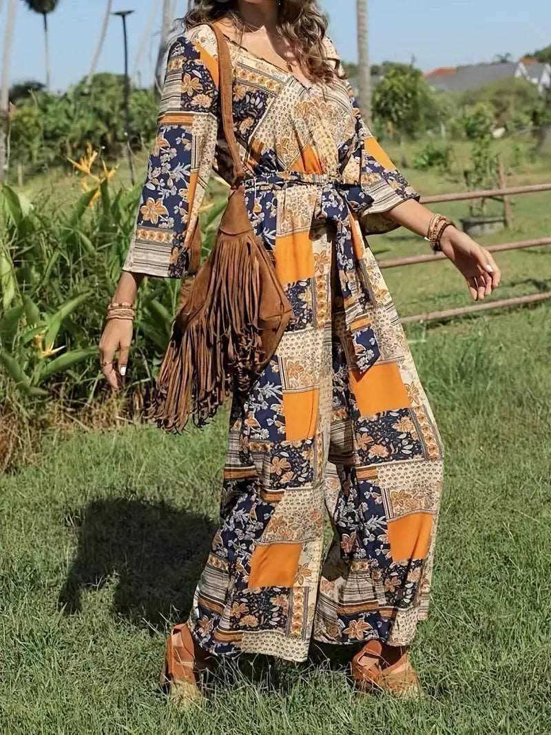 falda larga estampada