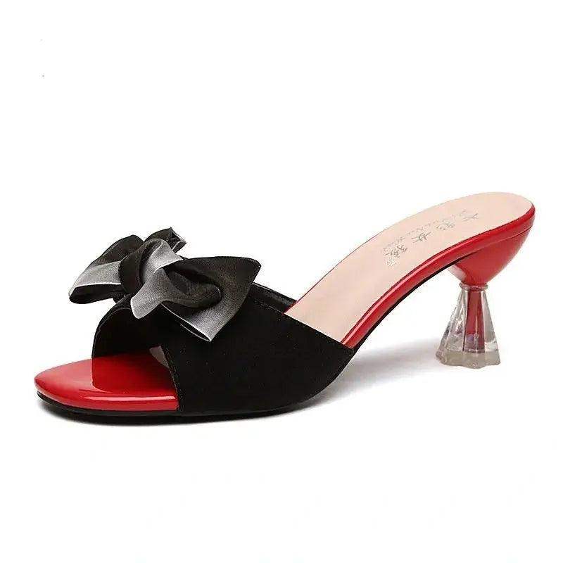 sandalias de mariposa de tacón bajo