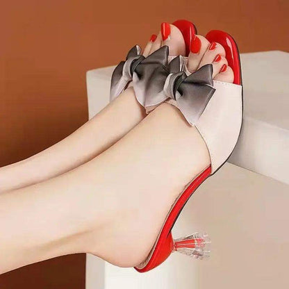 sandalias de mariposa de tacón bajo