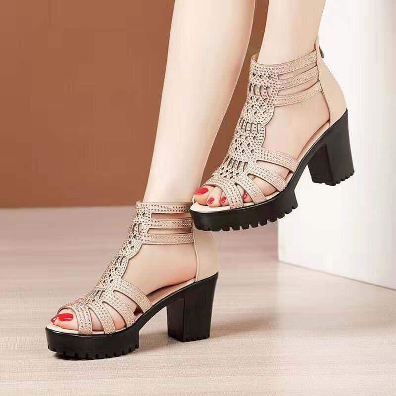 sandalias de tacón alto hueco - MxZap
