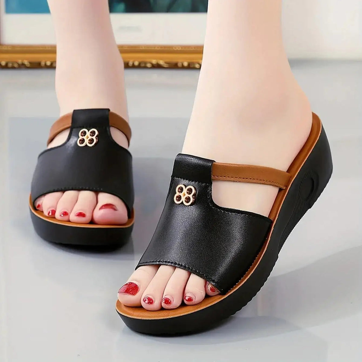 sandalias de verano con boca de pez - MxZap