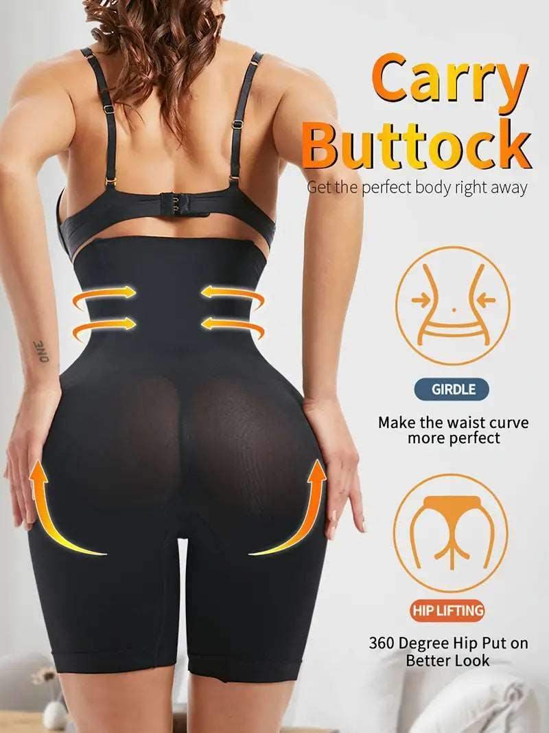 Shorts moldeadores de cintura alta sin costuras lisos