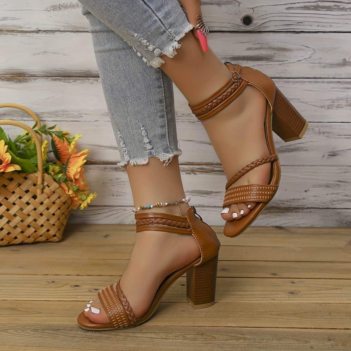 Tacones altos trenzados - MxZap
