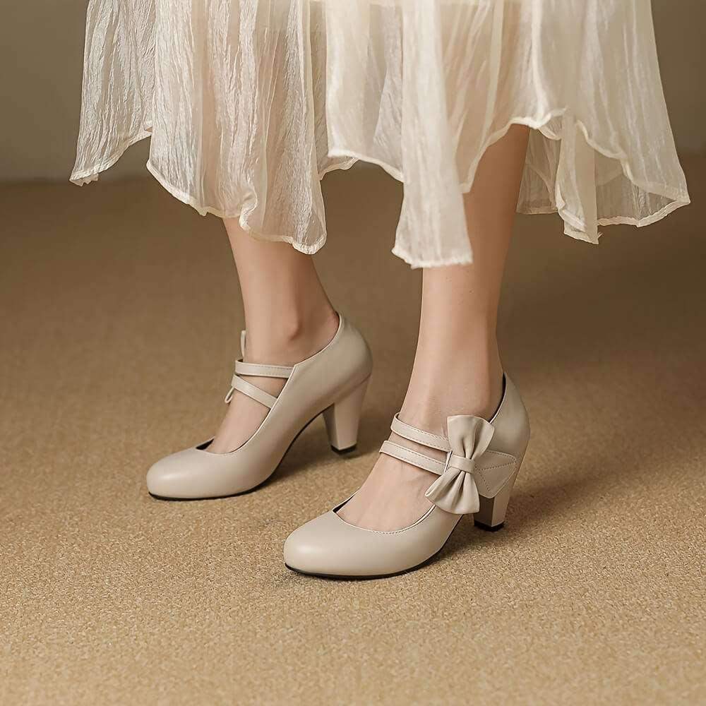 Tacones con lazo