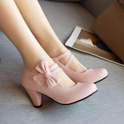 Tacones con lazo