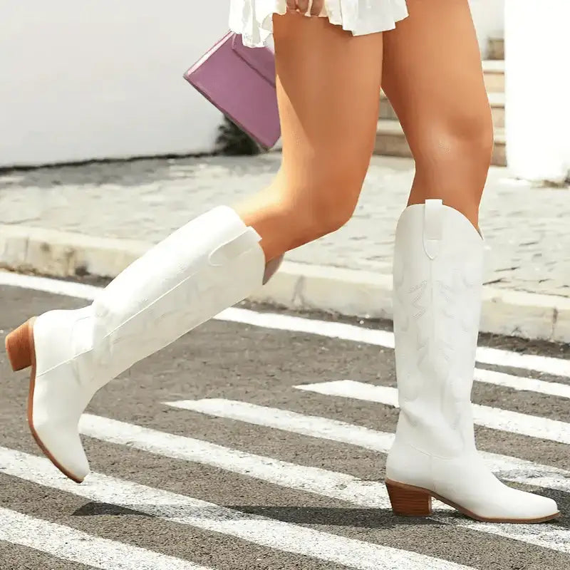 Botas media caña mujer piel suav - MxZap