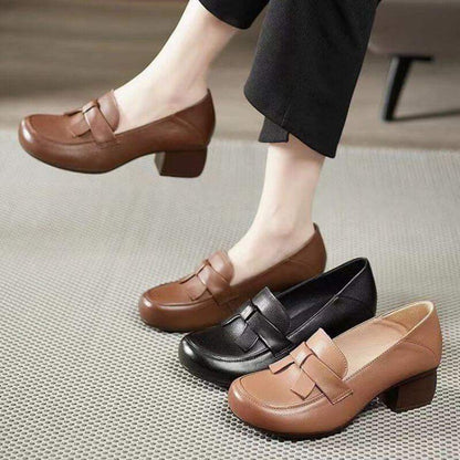 zapatos retro de cuero suave - MxZap