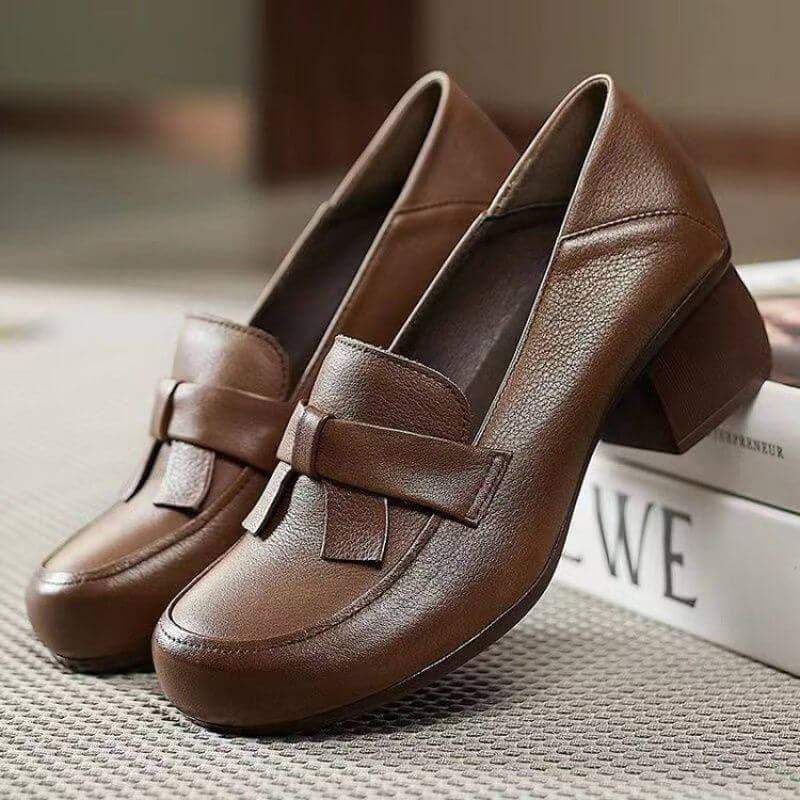 zapatos retro de cuero suave - MxZap