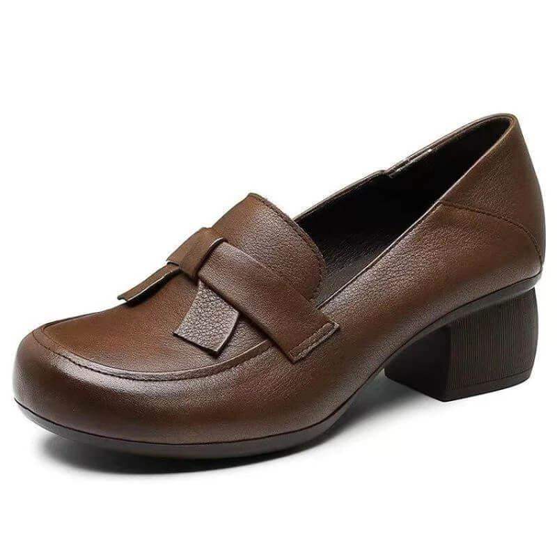 zapatos retro de cuero suave - MxZap